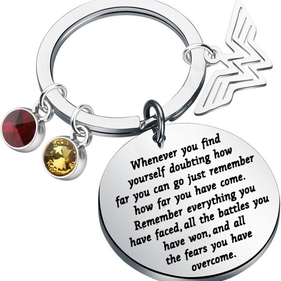 Jewelry - Women Hero Inspired Stainless Steel Keychain Superwoman Gift Pendant